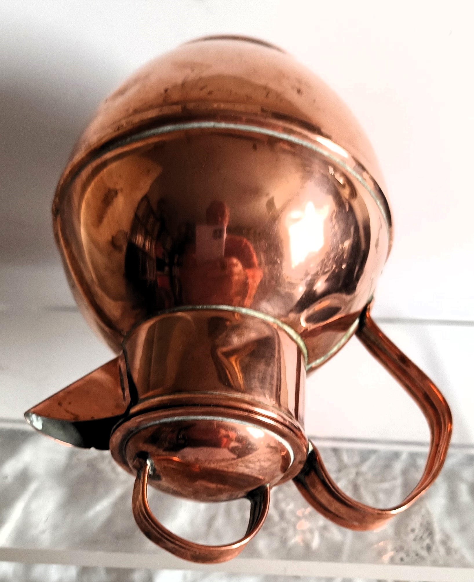 Antique English Victorian Copper Half Pint Guernsey Milk Can - Image 6